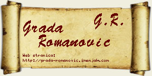Grada Romanović vizit kartica